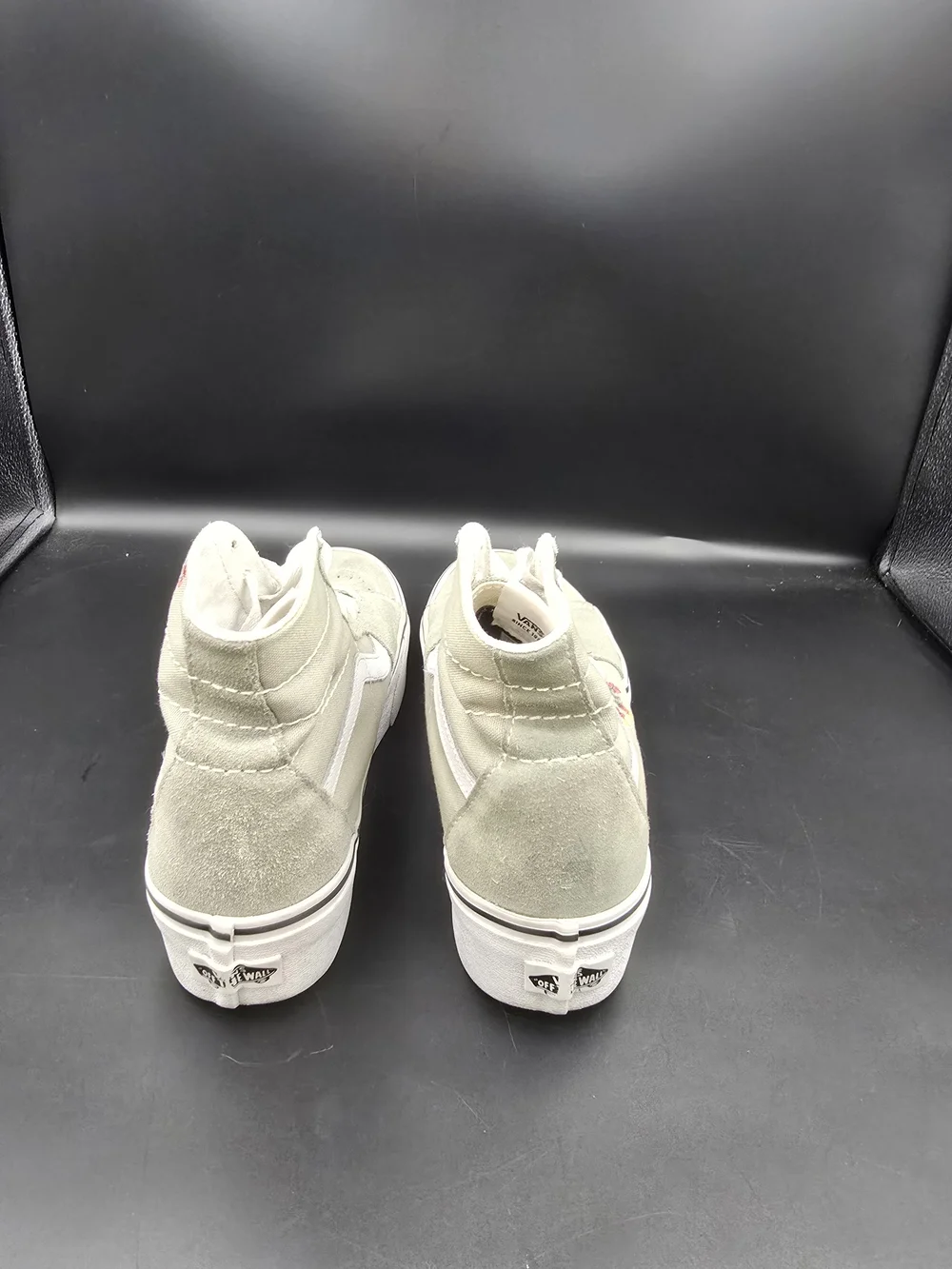 Vans Sk8-Hi High Top Sneakers in Light Gray/White